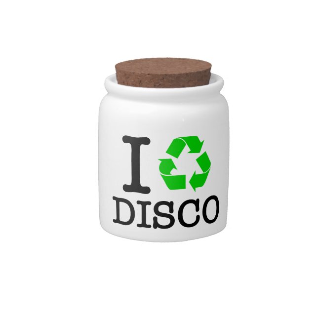 I Recycle Disco Candy Jar (Front)