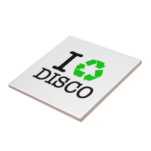 I Recycle Disco Ceramic Tile