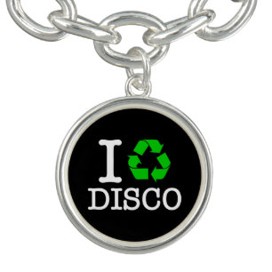 I Recycle Disco Charm Bracelet