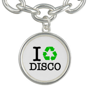 I Recycle Disco Charm Bracelet