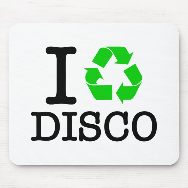 I Recycle Disco Mouse Pad (Front)