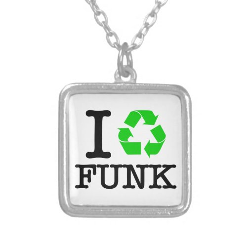 I Recycle Funk Silver Plated Necklace