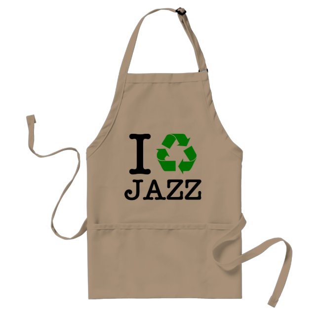I Recycle Jazz Adult Apron (Front)