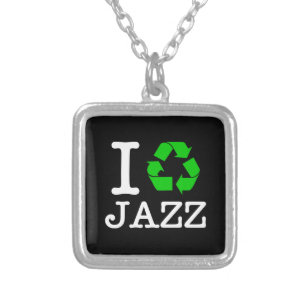 I Recycle Jazz Silver Plated Necklace