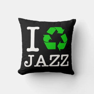 I Recycle Jazz Throw Pillow
