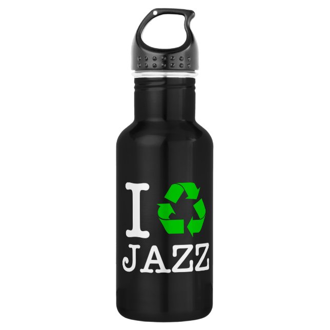 I Recycle Jazz Water Bottle (Front)