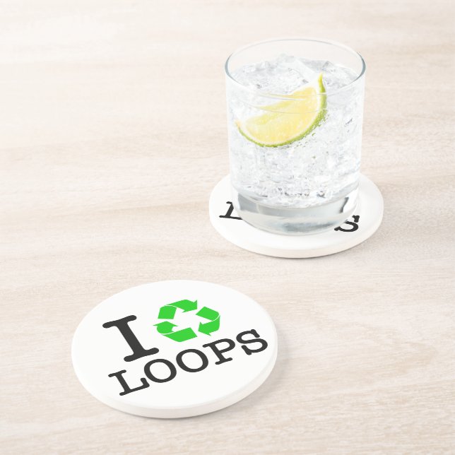 I Recycle Loops Coaster (Side)