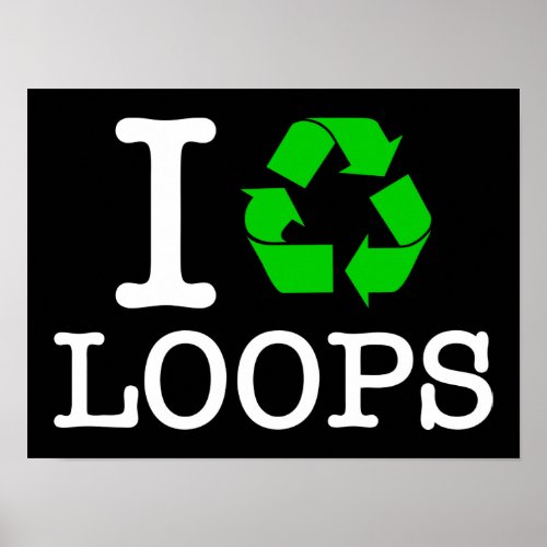 I Recycle Loops Poster