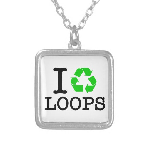 I Recycle Loops Silver Plated Necklace