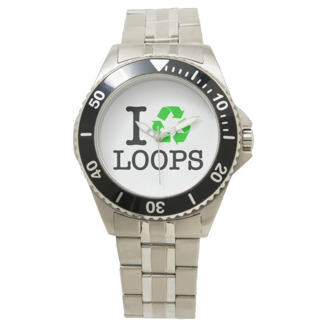 I Recycle Loops Watch (Front)