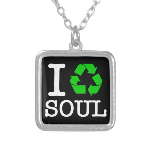 I Recycle Soul Silver Plated Necklace