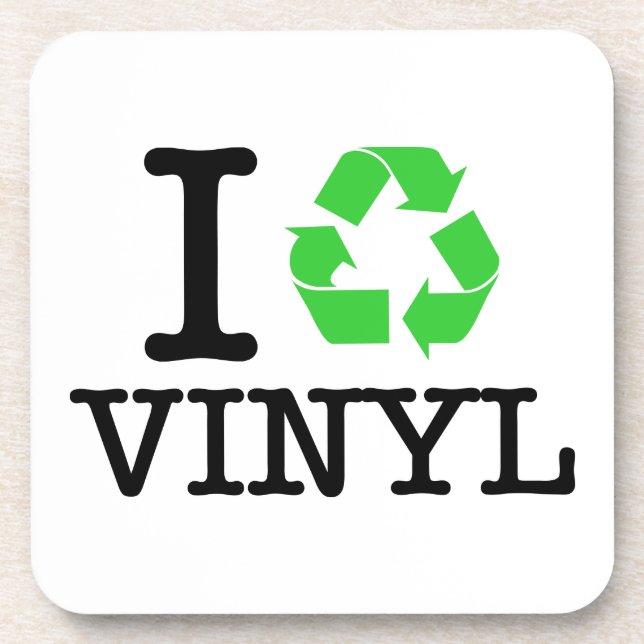 I Recycle Vinyl Coaster (Front)