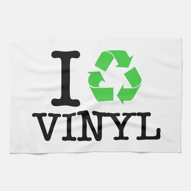 I Recycle Vinyl Kitchen Towel (Horizontal)