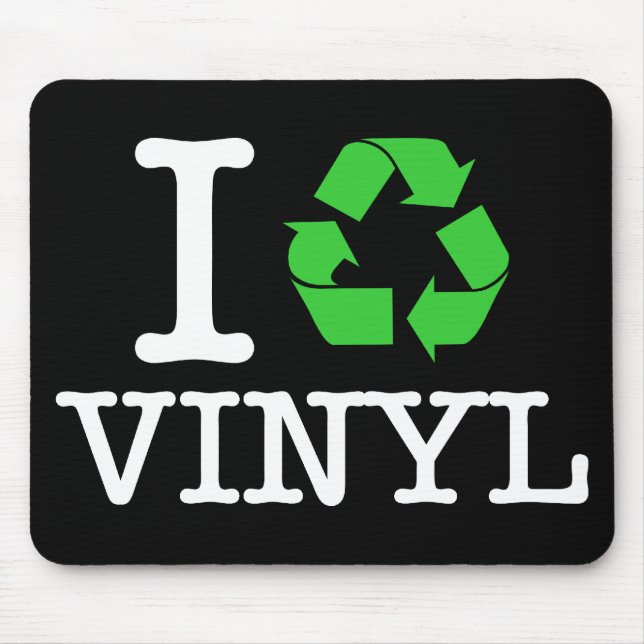 I Recycle Vinyl Mouse Pad (Front)