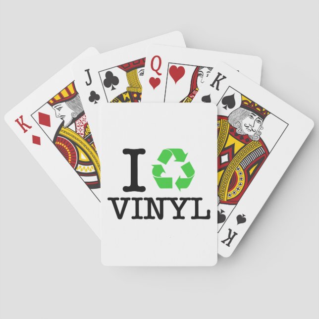 I Recycle Vinyl Poker Cards (Back)