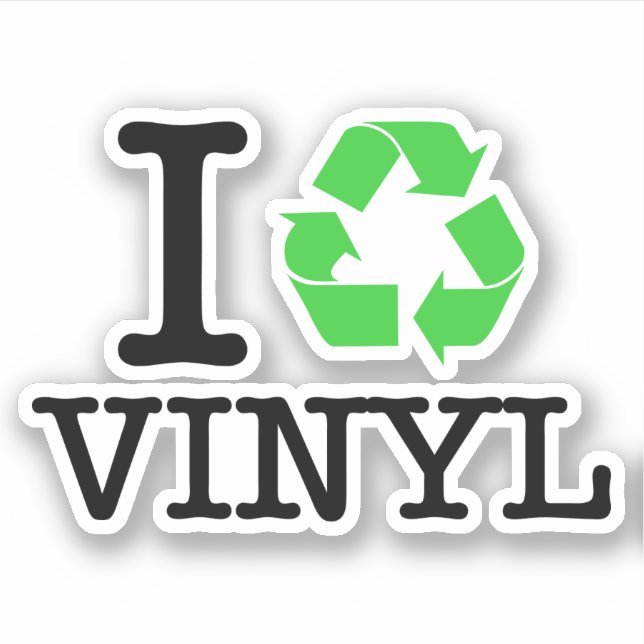 I Recycle Vinyl Sticker (Front)