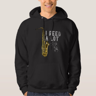 I Reed A Lot Funny Saxophonist Gift Jazz Music Sax Hoodie
