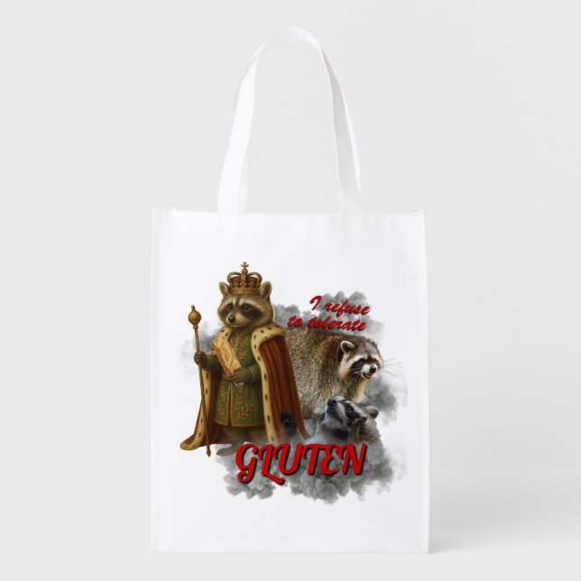 I Refuse To Tolerate Gluten funny meme bag (Front)