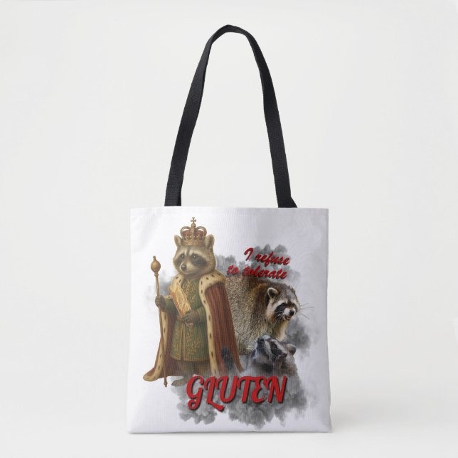 I Refuse To Tolerate Gluten funny meme bag (Front)