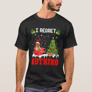 I Regretting Nothing Christmas Tree Santa Cockapoo T-Shirt