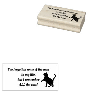 I Remember All the Cats Rubber Stamp