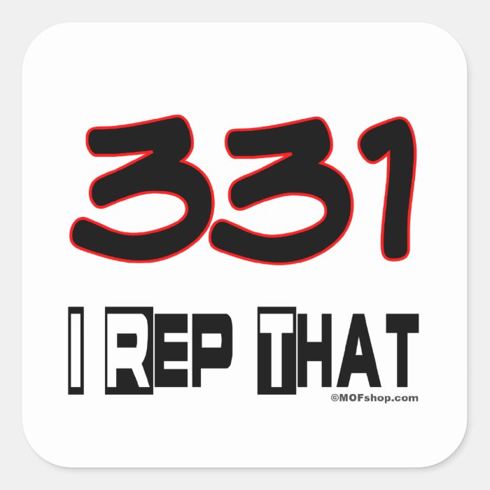 I Rep That 331 Area Code Stickers