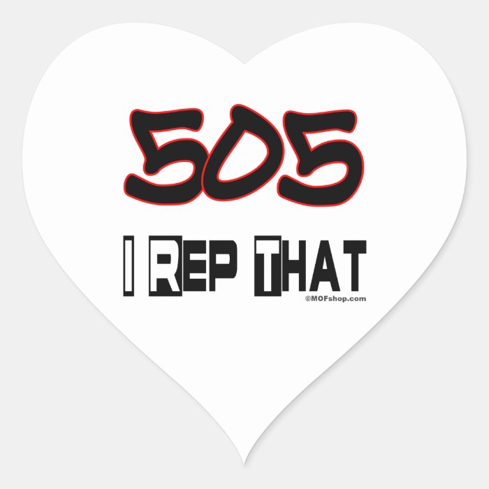 I Rep That 505 Area Code Sticker