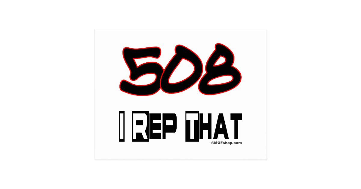 i-rep-that-508-area-code-postcard-zazzle