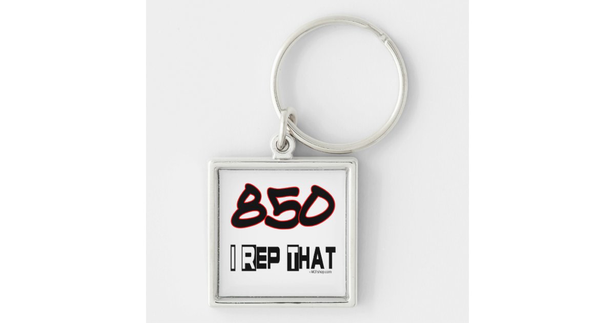 I rep that 850 area code keychain zazzle