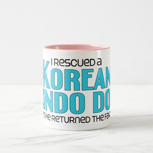 I Rescued a Korean Jindo Dog Male Dog Two_Tone Coffee Mug