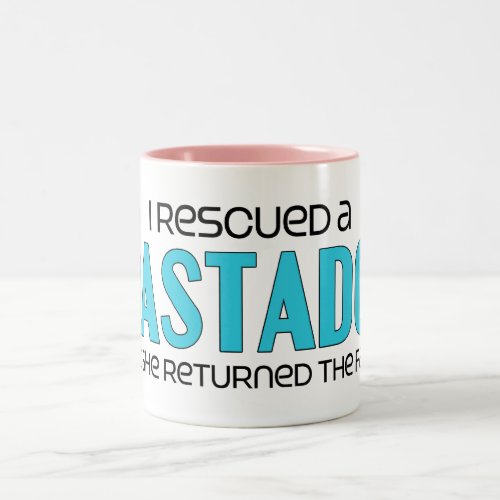 I Rescued a Mastador Female Dog Adoption Design Two_Tone Coffee Mug