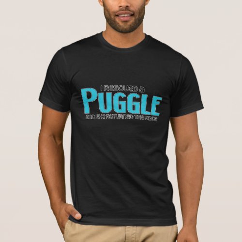 I Rescued a Puggle Female Dog Adoption Design T_Shirt