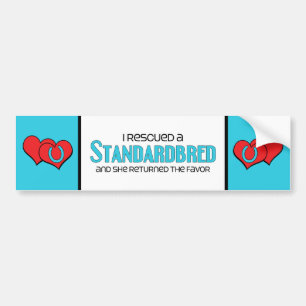I Rescued a Standardbred (Female Horse) Bumper Sticker