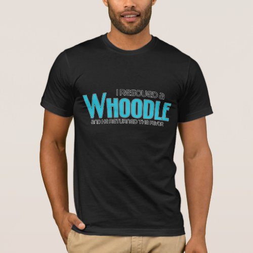 I Rescued a Whoodle Male Dog Adoption Design T_Shirt