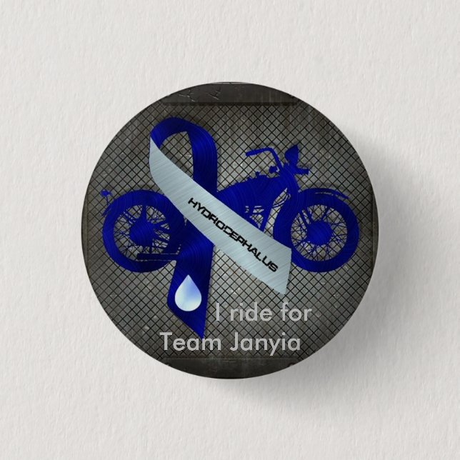 I ride for Team Janyia Pinback Button (Front)