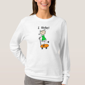 I Ride - Girl on Scooter T-Shirt