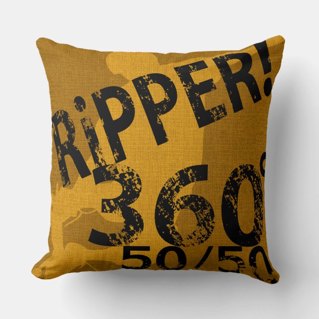 I-Ripper – Black & Gold Series Double Sided Throw Pillow (Front)