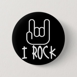 I Rock! Pinback Button
