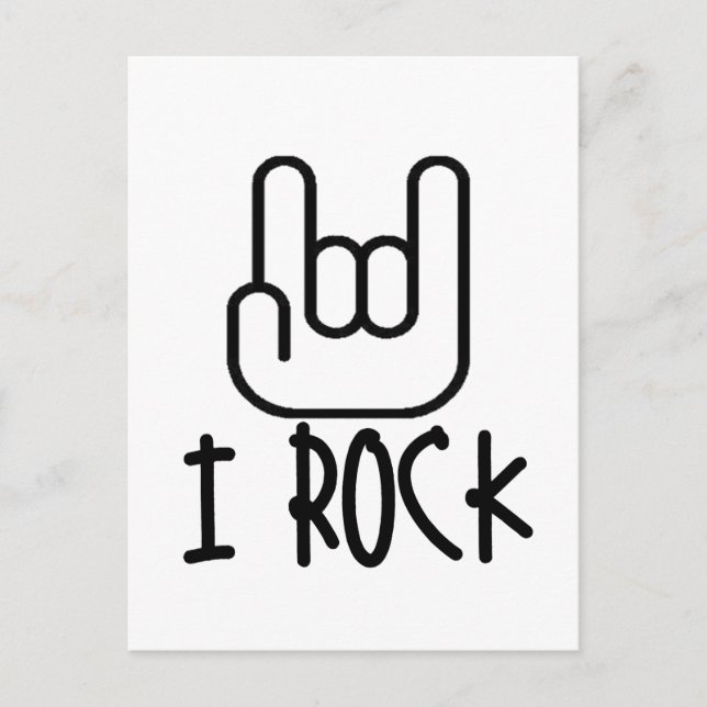 I Rock! Postcard (Front)