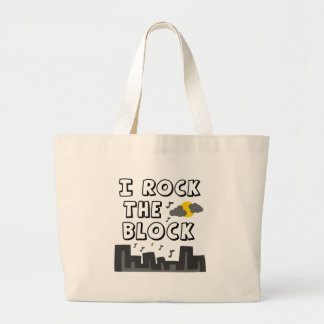 I Rock The Block Large Tote Bag