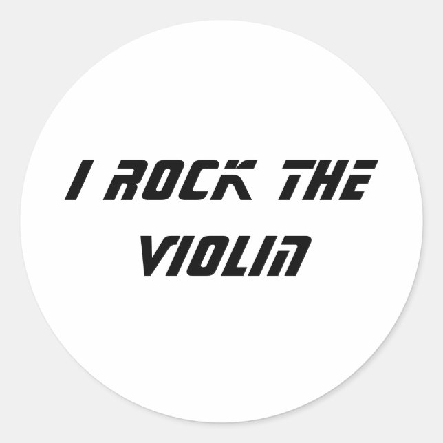 I Rock the Violin Classic Round Sticker (Front)