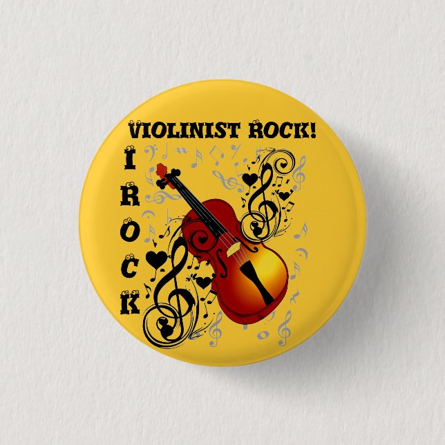I Rock!-Violinist Rock _ Button (Front)