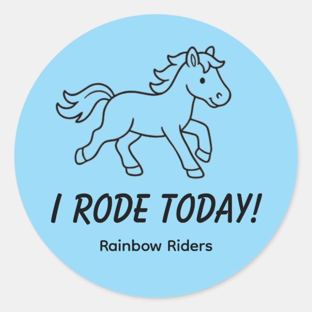 I Rode Blue Classic Round Sticker (Front)
