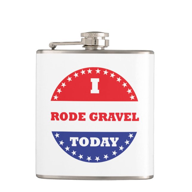 I Rode Gravel Today Flask (Front)