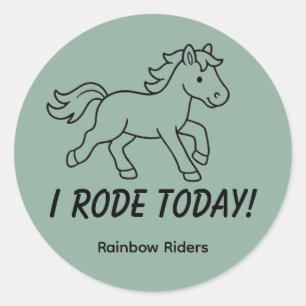 I Rode Green Classic Round Sticker