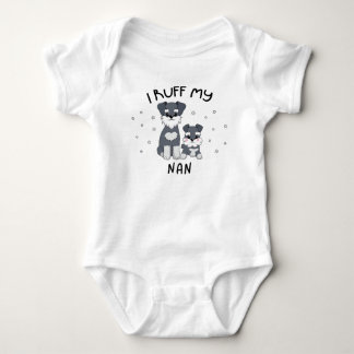 I Ruff My Nan - Cute Puppy Dog Baby Bodysuit