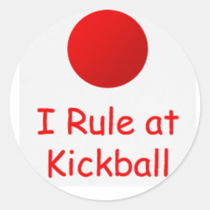 i rule at kickball sticker