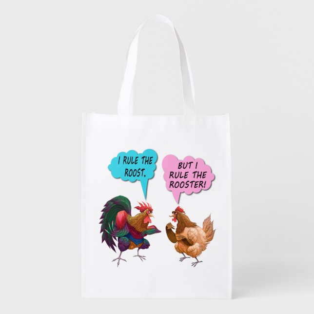 I rule the roost grocery bag (Front)