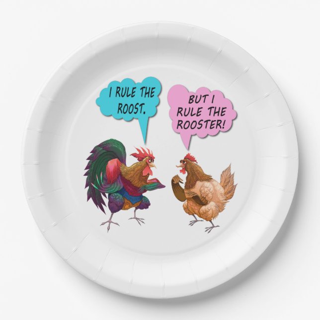 I rule the roost paper plates (Front)