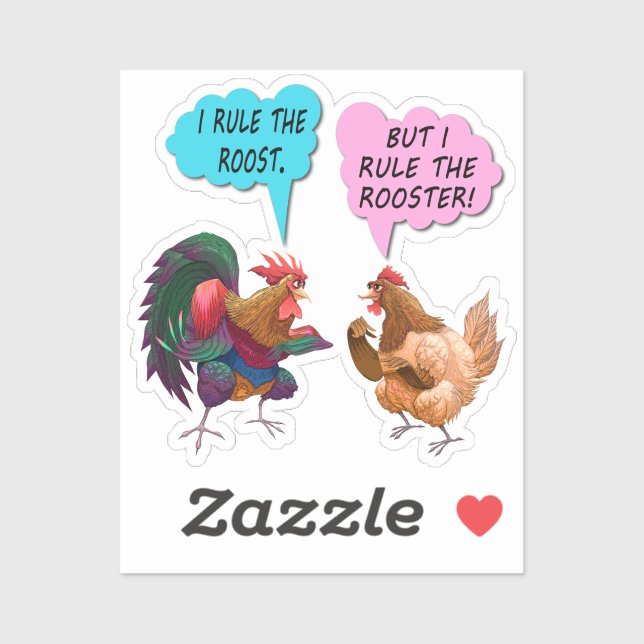 I rule the roost sticker (Sheet)